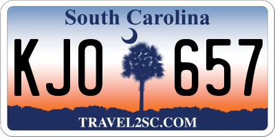 SC license plate KJO657