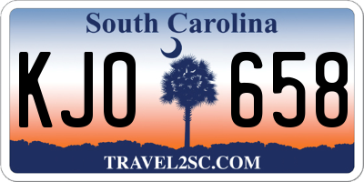 SC license plate KJO658