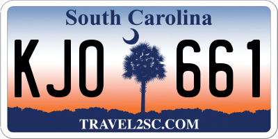 SC license plate KJO661