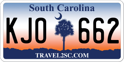 SC license plate KJO662
