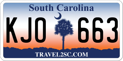 SC license plate KJO663
