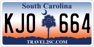 SC license plate KJO664
