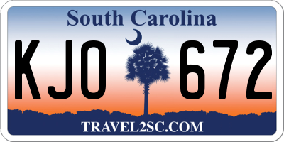 SC license plate KJO672