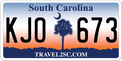 SC license plate KJO673