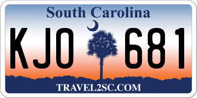 SC license plate KJO681