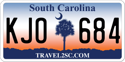 SC license plate KJO684