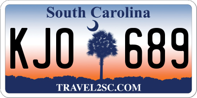 SC license plate KJO689