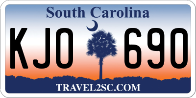 SC license plate KJO690