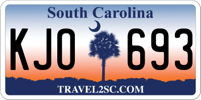 SC license plate KJO693