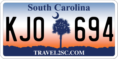 SC license plate KJO694