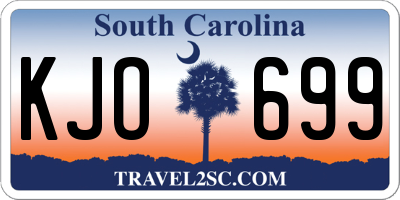 SC license plate KJO699
