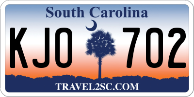 SC license plate KJO702