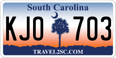 SC license plate KJO703