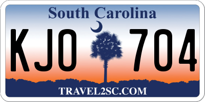 SC license plate KJO704