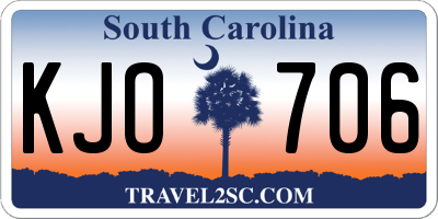SC license plate KJO706