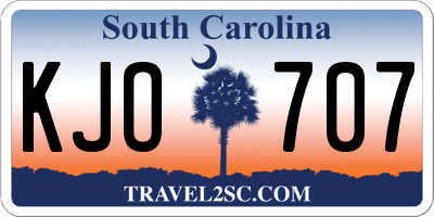 SC license plate KJO707