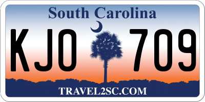 SC license plate KJO709