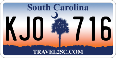 SC license plate KJO716