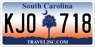SC license plate KJO718