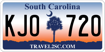 SC license plate KJO720