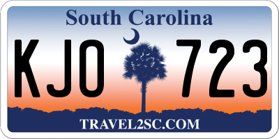 SC license plate KJO723