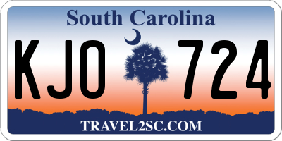 SC license plate KJO724