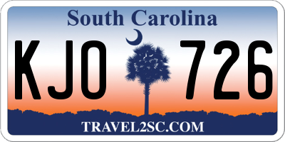 SC license plate KJO726