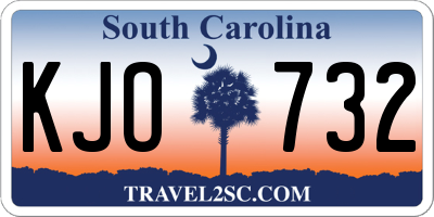 SC license plate KJO732