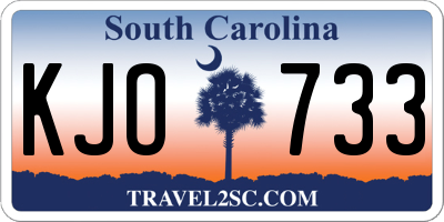 SC license plate KJO733