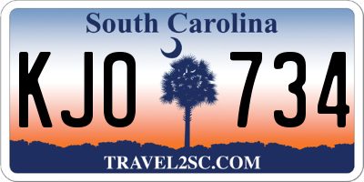 SC license plate KJO734