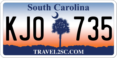 SC license plate KJO735
