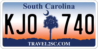 SC license plate KJO740