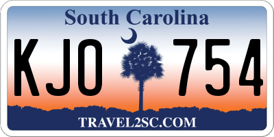 SC license plate KJO754
