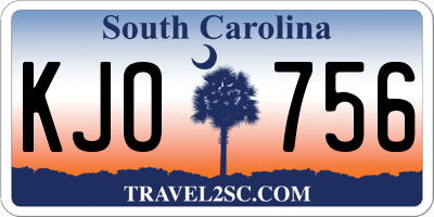 SC license plate KJO756
