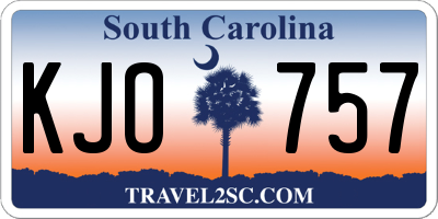 SC license plate KJO757
