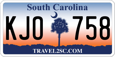 SC license plate KJO758