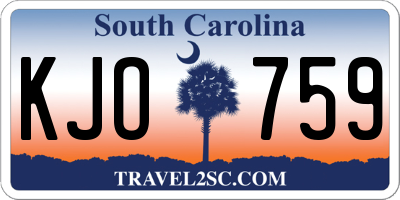 SC license plate KJO759