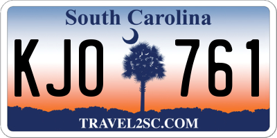 SC license plate KJO761