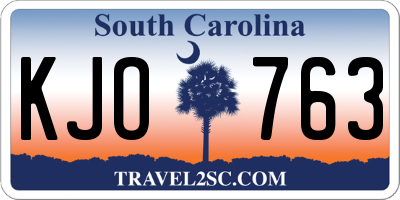 SC license plate KJO763