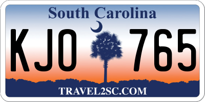 SC license plate KJO765