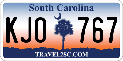 SC license plate KJO767
