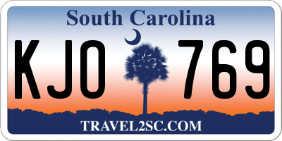 SC license plate KJO769