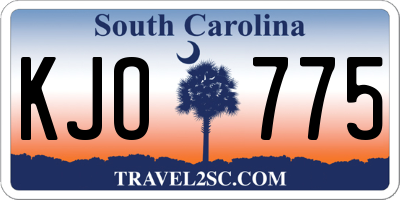 SC license plate KJO775