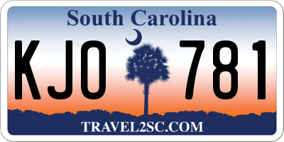 SC license plate KJO781