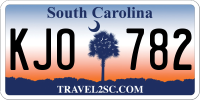 SC license plate KJO782