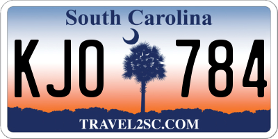 SC license plate KJO784