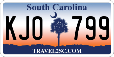 SC license plate KJO799