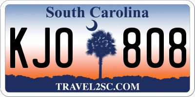 SC license plate KJO808