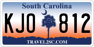 SC license plate KJO812