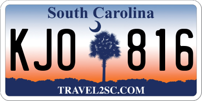 SC license plate KJO816